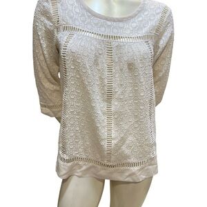 Rebecca Taylor Lace Blouse size 8 off white
